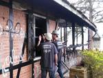 IGP e Bombeiros comeam a percia do incndio no restaurante Frohsinn