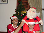 Angelo (pai), Chico (filho) e Papai Noel