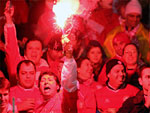 Um mar vermelho no Beira-Rio. A torcida fez uma grande festa nas arquibancadas