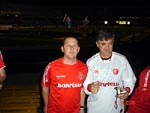 Gerson Fillmann e Pedro fazendo a festa no Morumbi