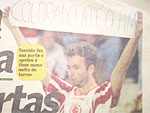 Foto que saiu na capa do Dirio Gaucho, Pagina de esportes e capa Zero Hora, em 2002