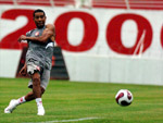 Wellington Monteiro durante as atividade fsicas em preparao para o jogo contra o Palmeiras e para o Mundial