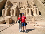 Martin e Silvia a Abu Simbel no Egito (o Egito foi, agora que venha o Barcelona)