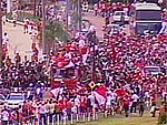 A chegada dos jogadores ao Beira-Rio