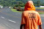 Trabalhadores no trecho entre Osrio e Maquin