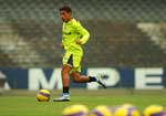 Carlos Edurado no treino, antes da partida contra o Defensor, no Olmpico