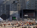 No Brasil o palco do Live Earth foi montado na praia de Copacabana, no Rio de Janeiro