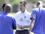 Dunga conversa com os jogadores