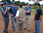 Equipe do Canal Rural se encontrando com a equipe do Rally