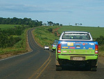 Equipe na BR 060. Caminho entre Rio Verde e Jata (GO)