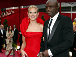 A modelo alem Heidi Klum e o cantor Seal