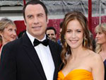 O ator John Travolta com a esposa, Kelly Preston