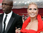 Modelo Heidi Klum com o cantor Seal