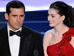 Steve Carell supercomportado com Anne Hathaway! Imagina se o Michael Scott ficaria assim