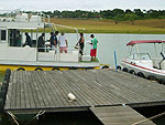 O barco onde fizemos um churrasco em plena lagoa