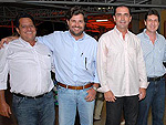 Agnaldo Ramos (Fazenda Dois Irmos), Marcelo Moura (Avanti Assessoria), Marcelo Mendona (Nelore Colorado), Helder Galera (Agropecuria Jota Galera), o promotor Carlos Muradas (Jatob Agric. e Pecuria) e Fernando Barros (SAP Assessoria)