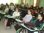 Galera na palestra de Jornalismo