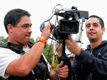 Cinegrafista Andr Maciel e diretor de foto Pablo Escajedo