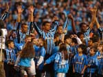 O Grmio entra no gramado do Olmpico para enfrentar o Gois pelo Brasileiro 2008