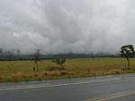 Nuvens formadas pela Zona de Convergncia do Atlntico Sul, encobrindo a Serra de Caldas em Caldas Novas (GO)