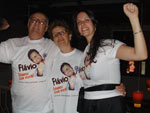 Os pais do brother, Flavio e Sonia Steffli, e a irm Carolina Steffli