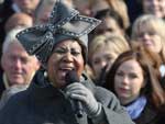A cantora Aretha Franklin se apresentou durante a cerimnia