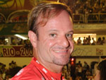 Rubens Barrichello no camarote na Sapuca
