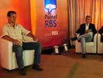 Os jornalistas Maurcio Saraiva, David Coimbra e Pedro Ernesto Denardin comandaram o Painel RBS