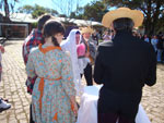 O casamento caipira rolou no ptio da escola