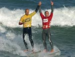 Kelly Slater and Adriano de Souza in the final of Hang Loose Santa Catarina Pro