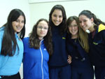 Naiara Huppes, Gilliven Gomes, Larissa Machado, Caroline Klagenberg e Mrcia Tomiello