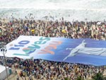 O povo festejou nas areias de Copacabana