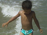 Meu sobrinho gordo na praia, lindo Wendrio.