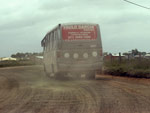 Chegada a Torres Sul, em estrada sem calamento.