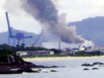Incndio atinge a estrutura do Iceport, o frigorfico automatizado do Porto de Navegantes (Portonave)
