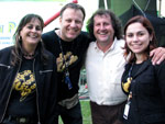 Rosana Orlandi, Fernando Alencastro, Rui Biriva e Vivian Cunha nos bastidores do Galpo Crioulo