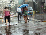 O caloro amainou em Caxias do Sul com a chegada da chuva