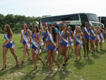 Candidatas chegando no Parque Verde