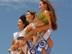 Nayara Peters, primeira princesa, Camila Rocha, Garota Vero SC 2010, e Catherine Peruzzolo, segunda princesa