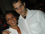 Leo Almeida (Itapema FM) e Dbora Fragoso 