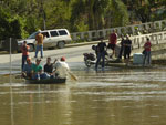 Centro da cidade de Tai alagada devido abertura da barragem SC