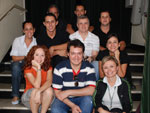 Galera do teatro e a gestora do Bom Jesus, Andrea Eckel