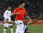 Atacante David Villa, da Espanha,  um dos artilheiros e fez o golao da Copa at agora, contra o Chile