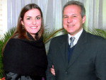 Candidato Paulo Roberto Negrelli, do PDT, com a esposa