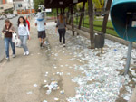 Sujeira poltica na rua So Paulo em Blumenau