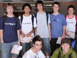 Joo Pedro, Guilherme Chaves, Gabriel Duarte, Felipe Stone, Lucas de Souza, Leonardo Machado, Jonathan Ramos, Andr Luiz e Pedro Rodrigues, do Colgio La Salle So Joo