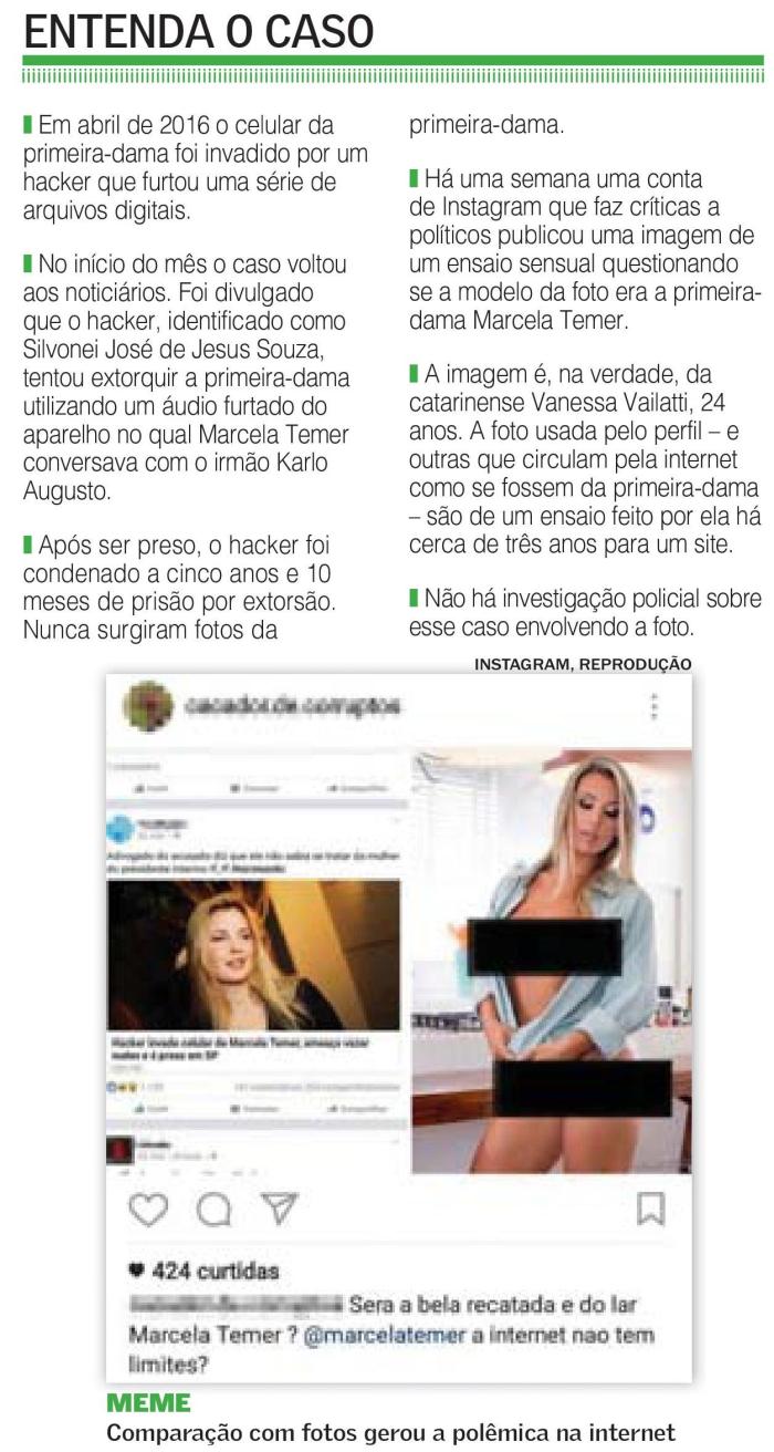 Catarinense Vanessa Vailatti teve fotos compartilhadas como se fossem de  Marcela Temer | GZH